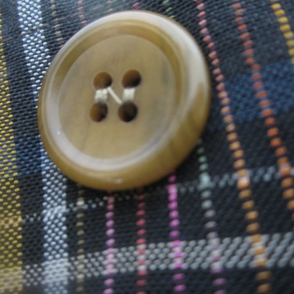 Vtg Ziegfield Le Follie Di Womens M Gold Plaid LS Blazer Jacket Oversized Italy - Picture 8 of 12